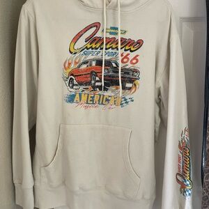 Camaro Cream Hoodie with Graphic Print